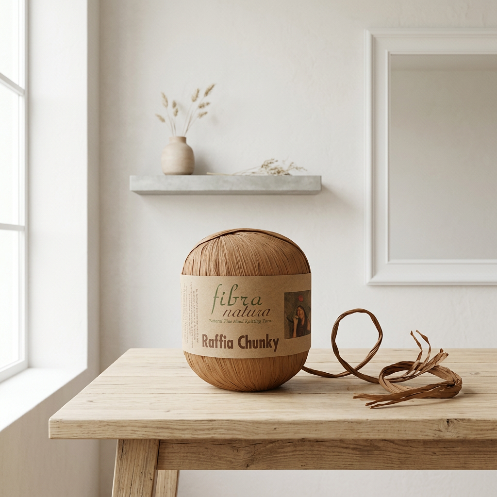 Raffia Chunky 114-18 hnědá