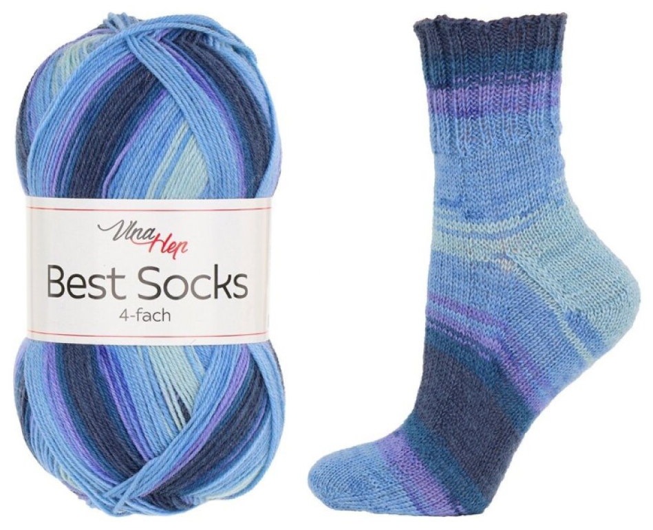 příze Best Socks 7408 temně modrá, modrá