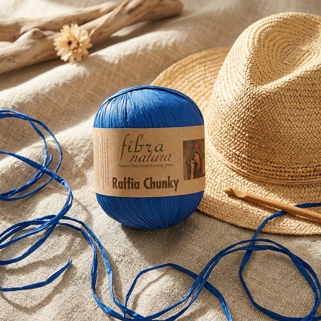 Raffia Chunky 114-12 sytá modrá