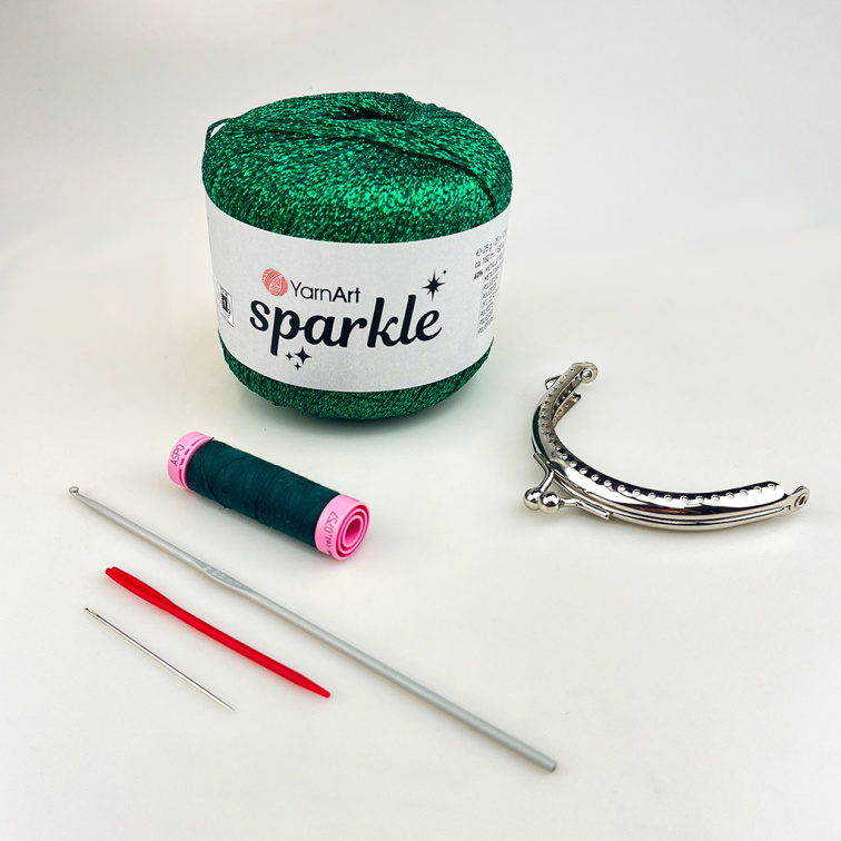 Elegantní a praktická: Návod na peněženku z YarnArt Sparkle