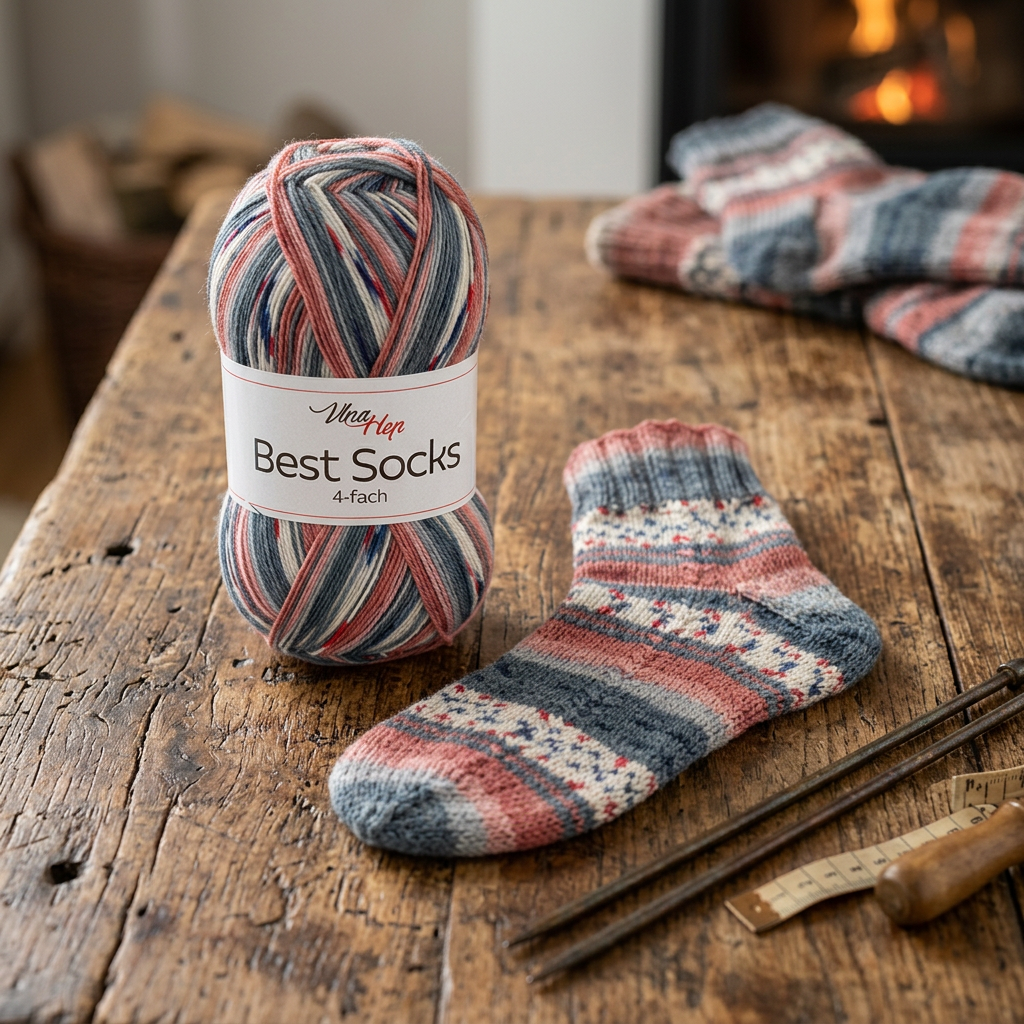 příze Best Socks 7382 odstíny šedé, cihlová