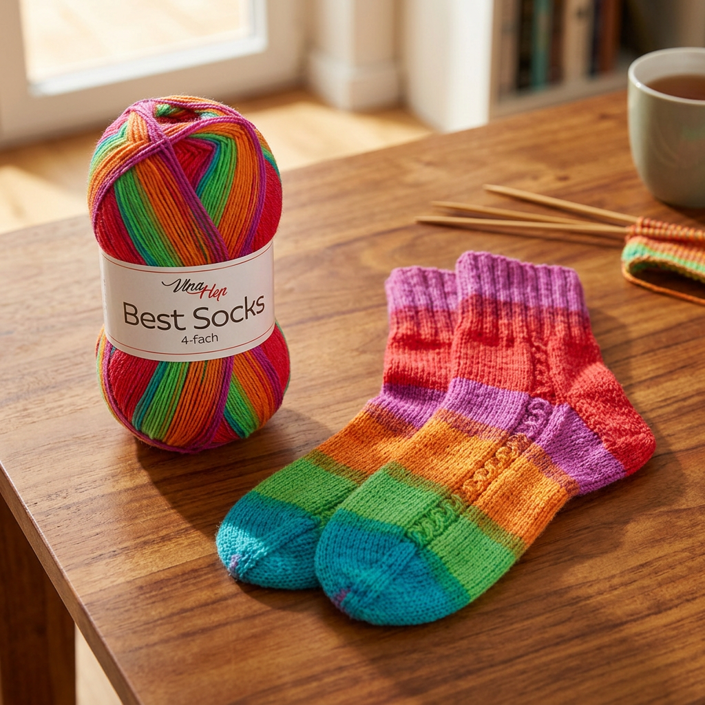 příze Best Socks 7723 magenta, červená, zelená