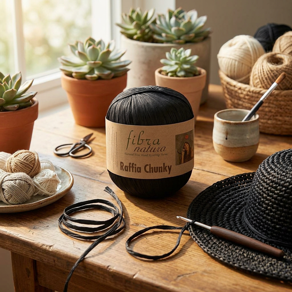 Raffia Chunky 114-22 černá