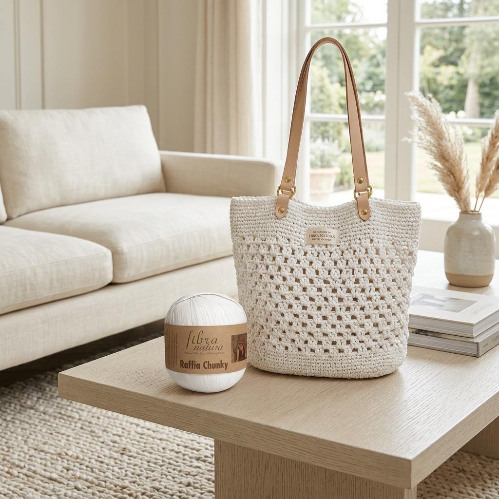 Raffia Chunky 114-01 bílá