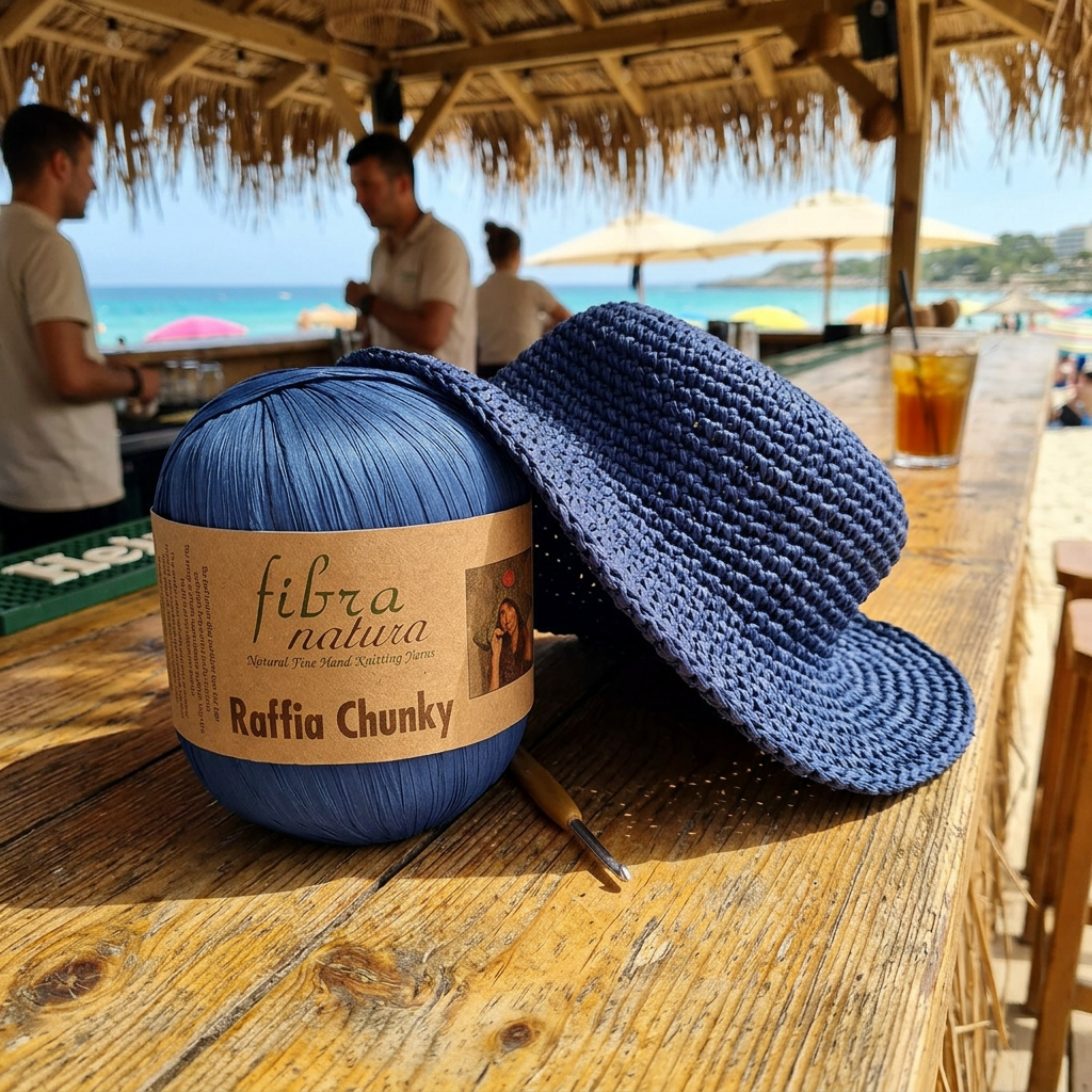 Raffia Chunky 114-13 tmavě modrá