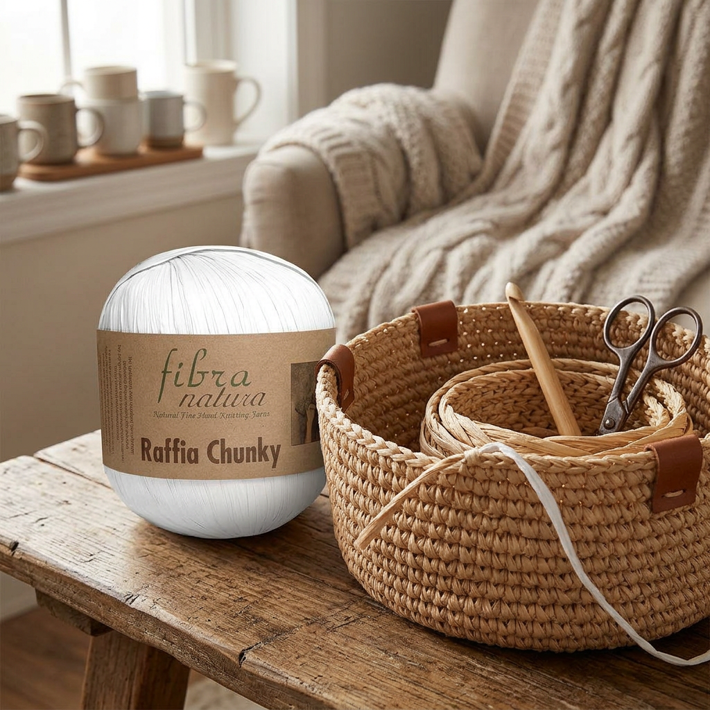 Raffia Chunky 114-01 bílá