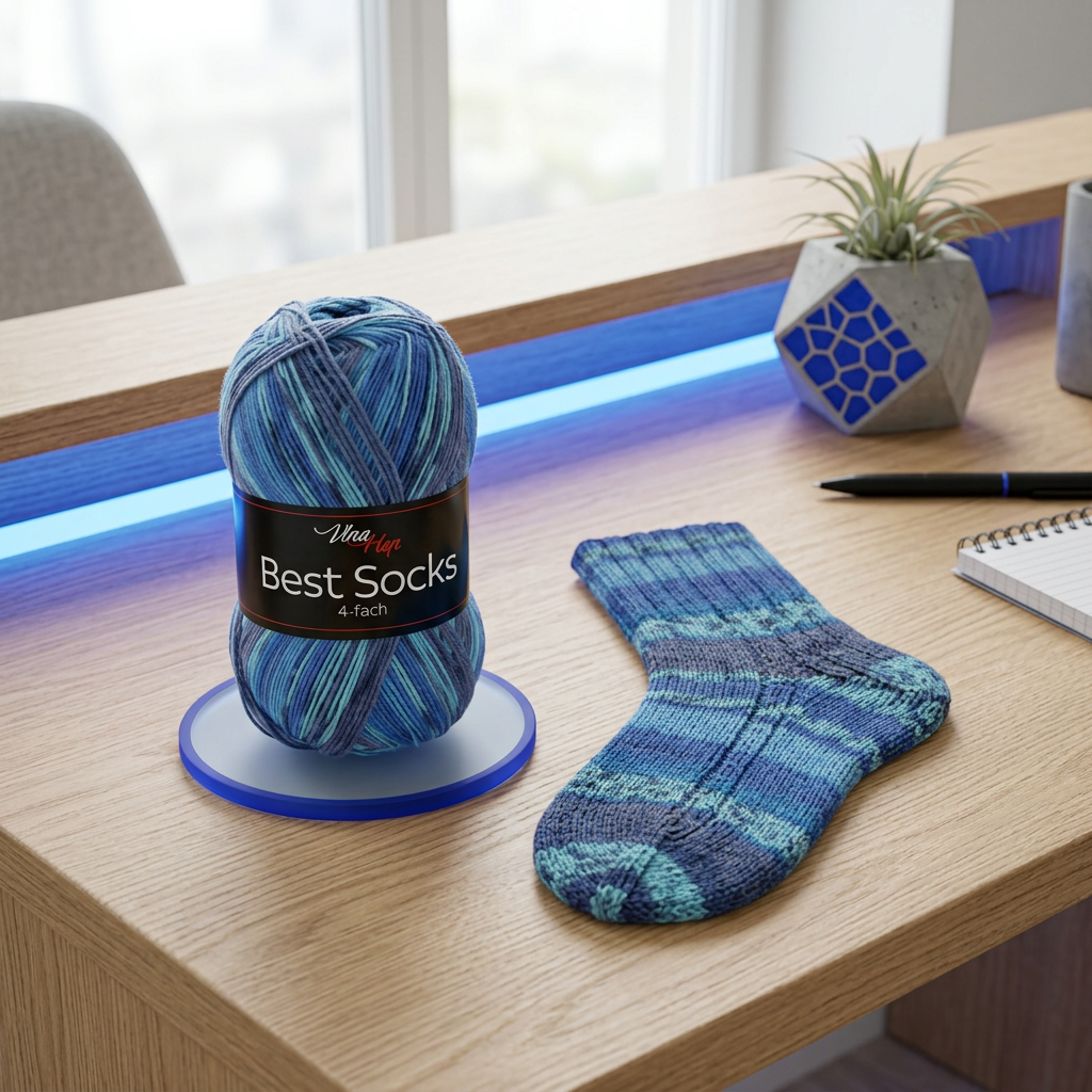 příze Best Socks 7312 tyrkysová a odstíny modré