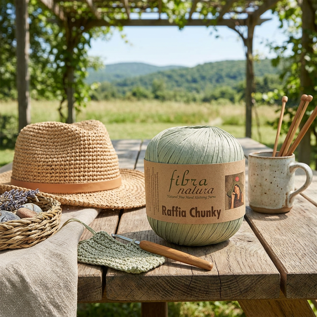 Raffia Chunky 114-15 světle olivová