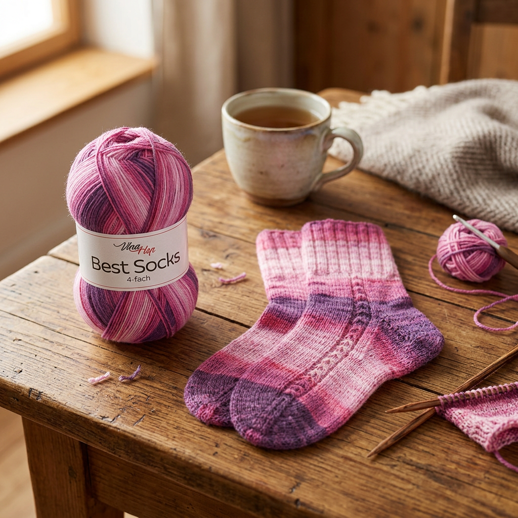 příze Best Socks 7406 variace růžové