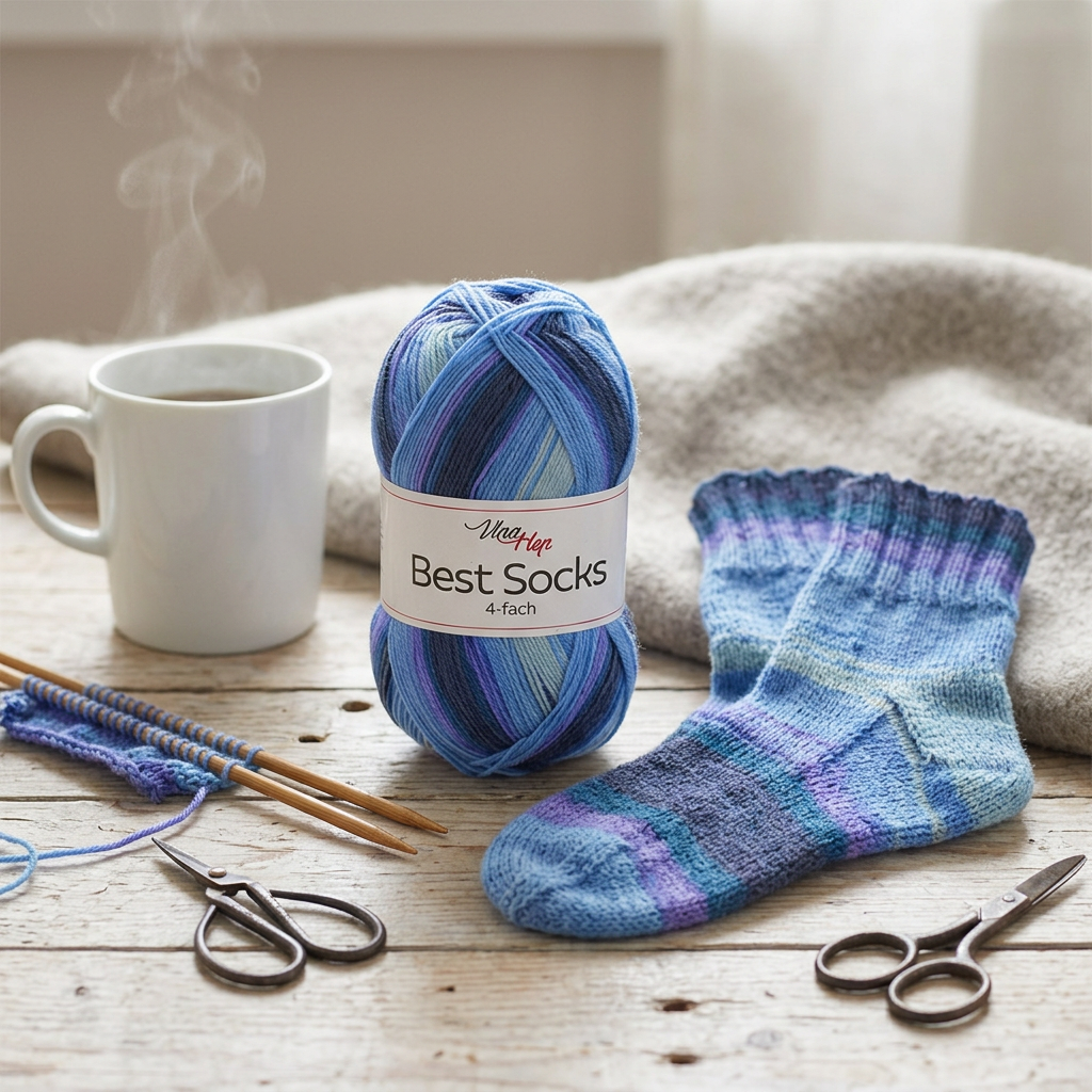příze Best Socks 7408 temně modrá, modrá