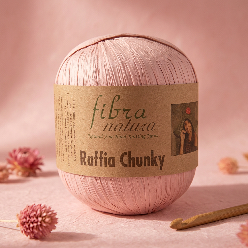 Raffia Chunky 114-04 starorůžová