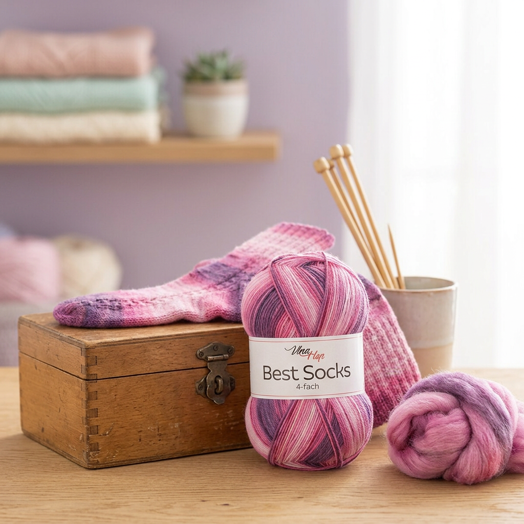 příze Best Socks 7406 variace růžové