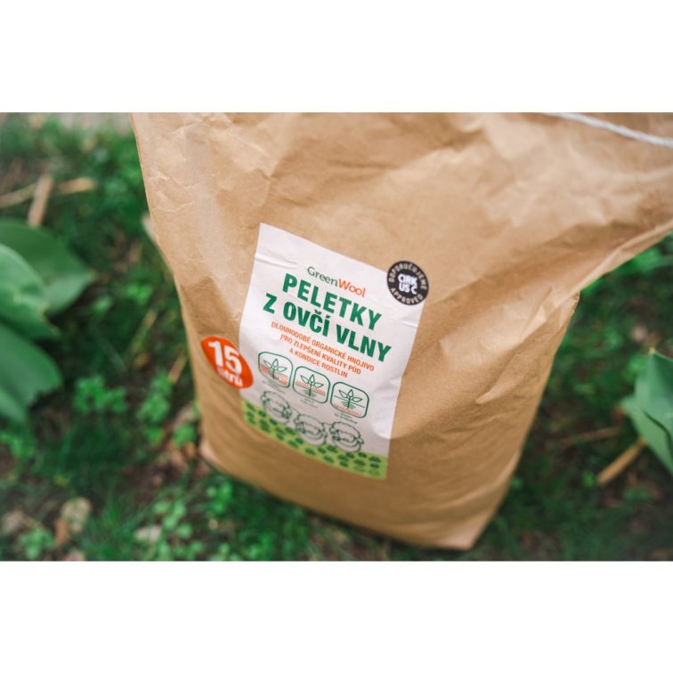 Hnojivo z ovčí vlny - pelety 15 litrů