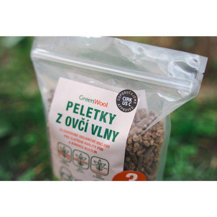 Hnojivo z ovčí vlny - pelety 3 litry