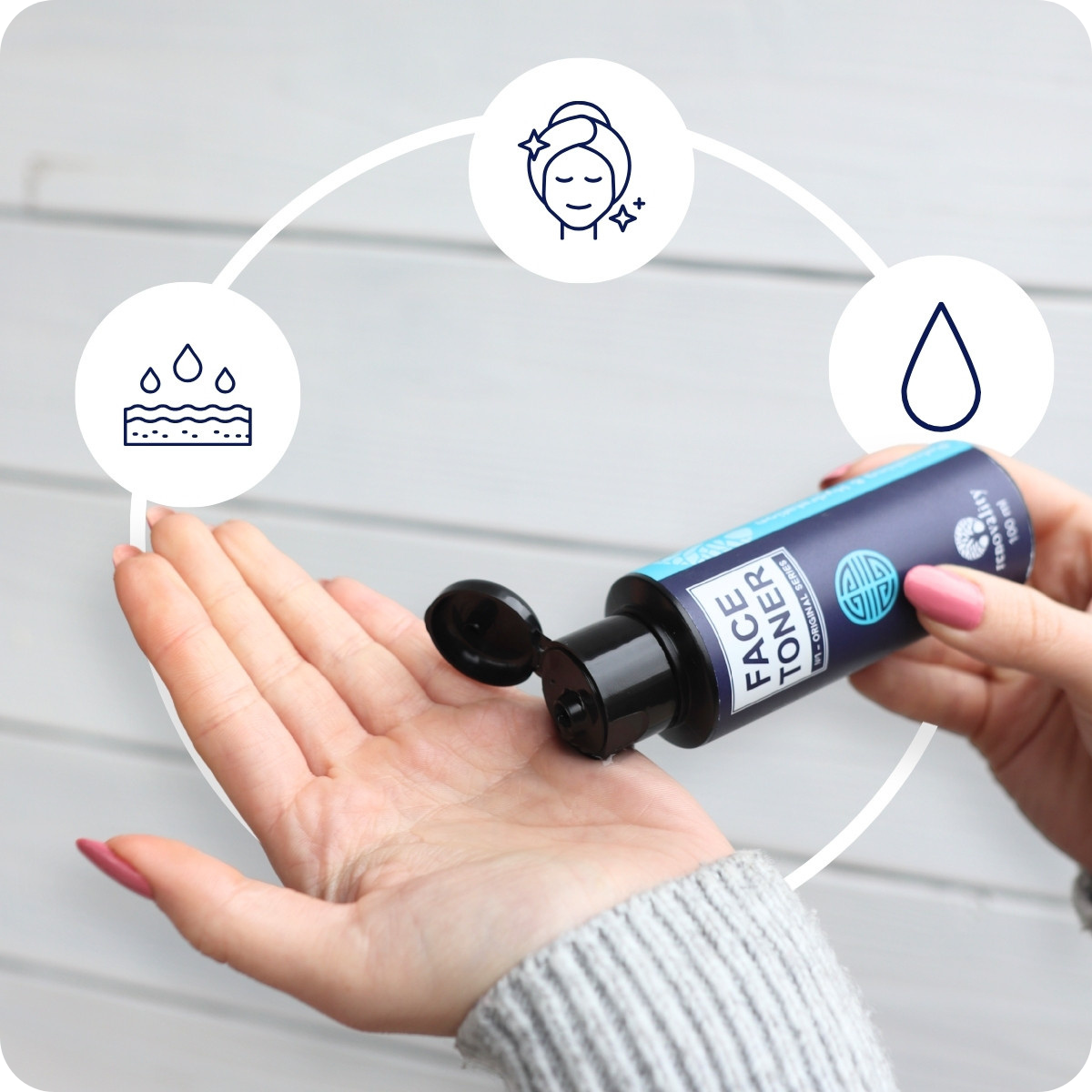 Face Toner OSVĚŽENÍ A HYDRATACE probiotika a květový komplex 100 ml