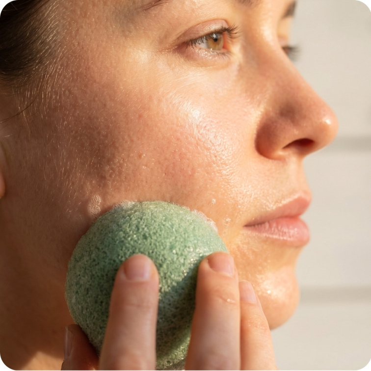 Konjaková huba zelený čaj