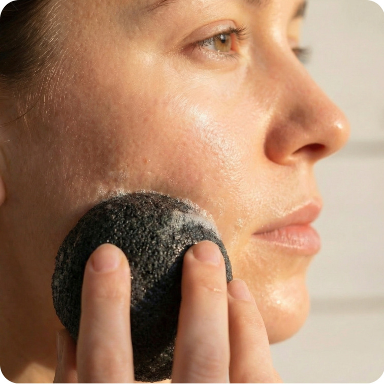 Konjaková huba bambusové uhlie