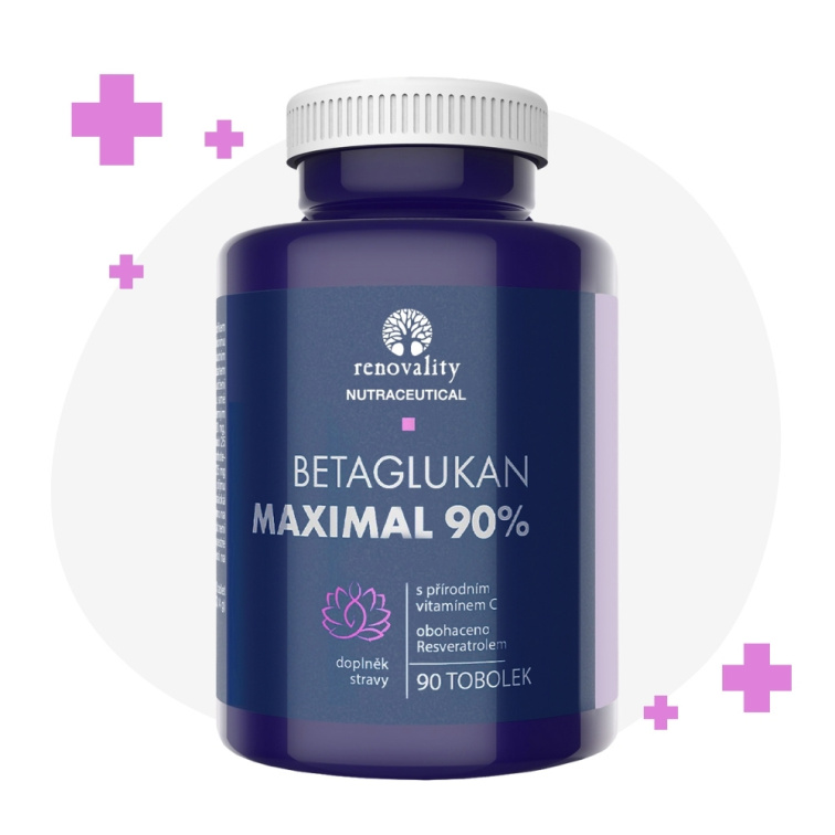 Betaglukan 90% MAXIMAL s Vitamínem C přírodního původu 90 tobolek