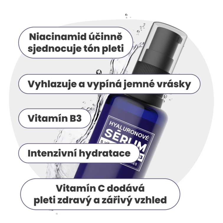 Hyaluronové sérum s vitamínem C a B3 30ml airless