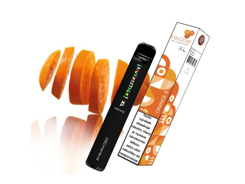 [NUTRISTICK] XL - Jednorázová elektronická cigareta - 6mg Pomeranč