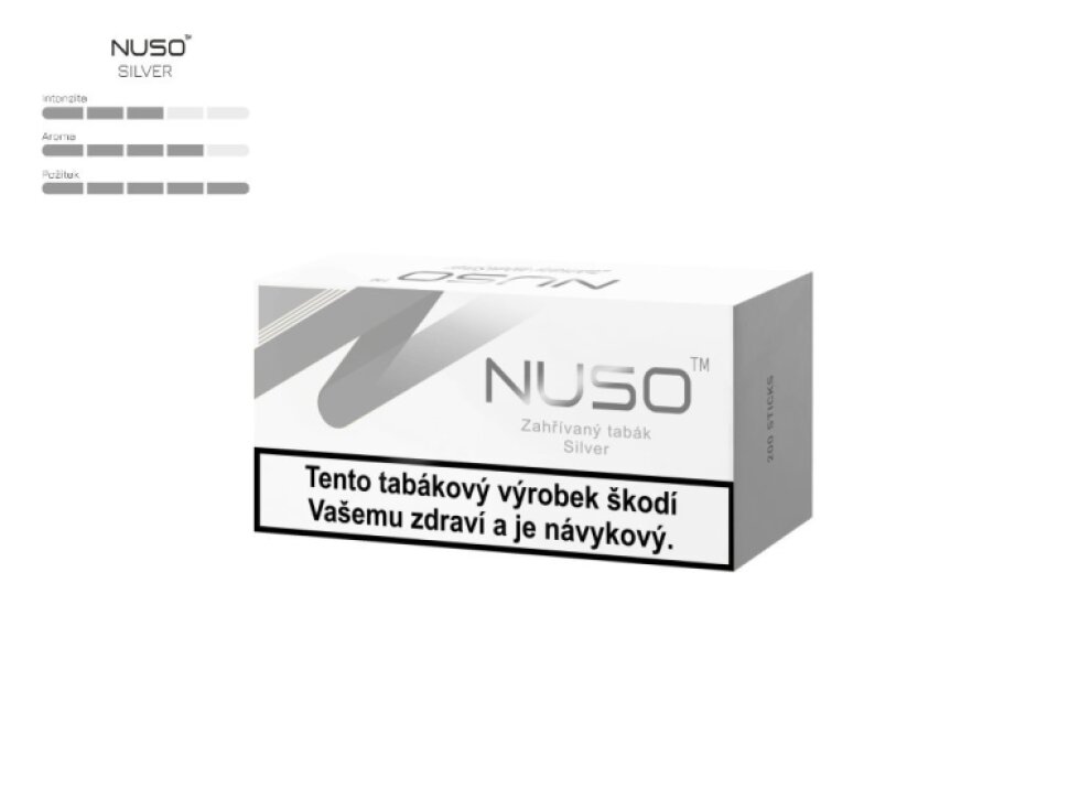 NUSO - Zahřívané náplně - karton NUSO SILVER