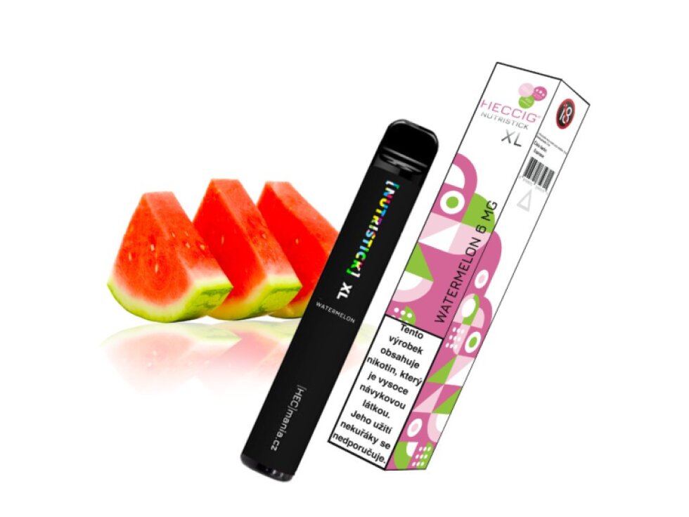 [NUTRISTICK] XL - Jednorázová elektronická cigareta - 6mg Vodní meloun