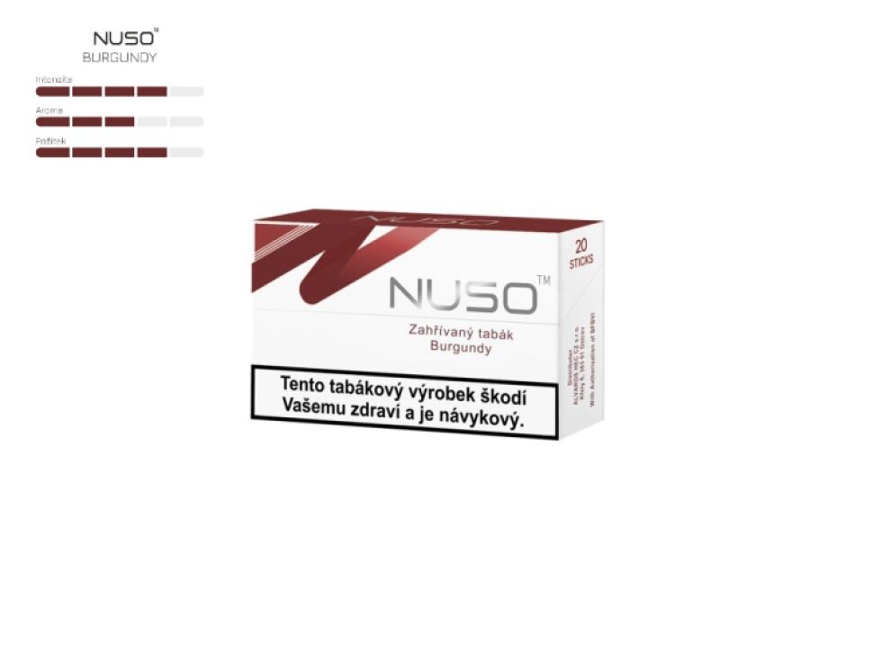 NUSO - Zahřívané náplně - krabička NUSO BURGUNDLY