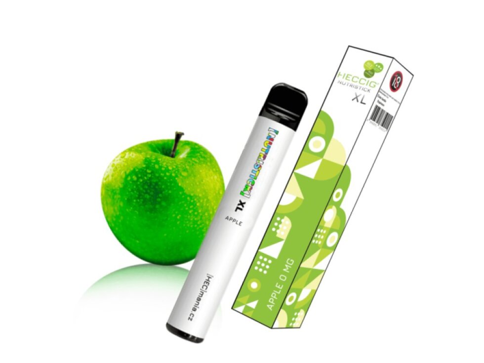[NUTRISTICK] XL - Jednorázová elektronická cigareta - 0mg Jablko
