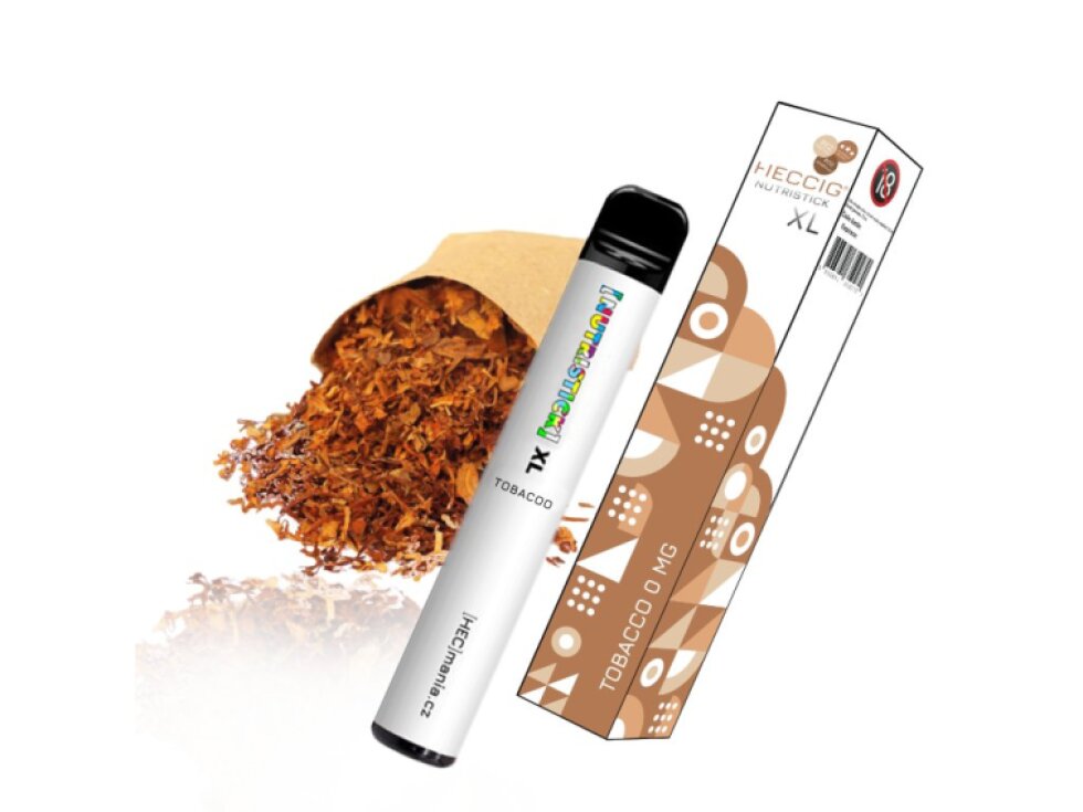 [NUTRISTICK] XL - Jednorázová elektronická cigareta - 0mg Tabák