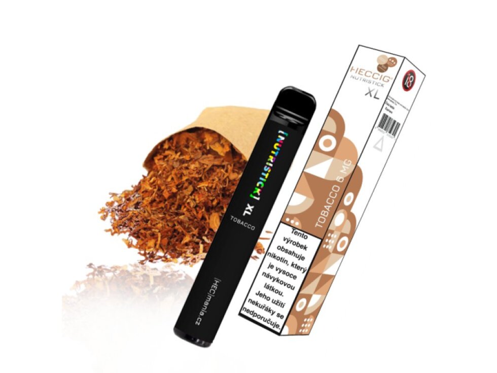 [NUTRISTICK] XL - Jednorázová elektronická cigareta - 6mg Tabák