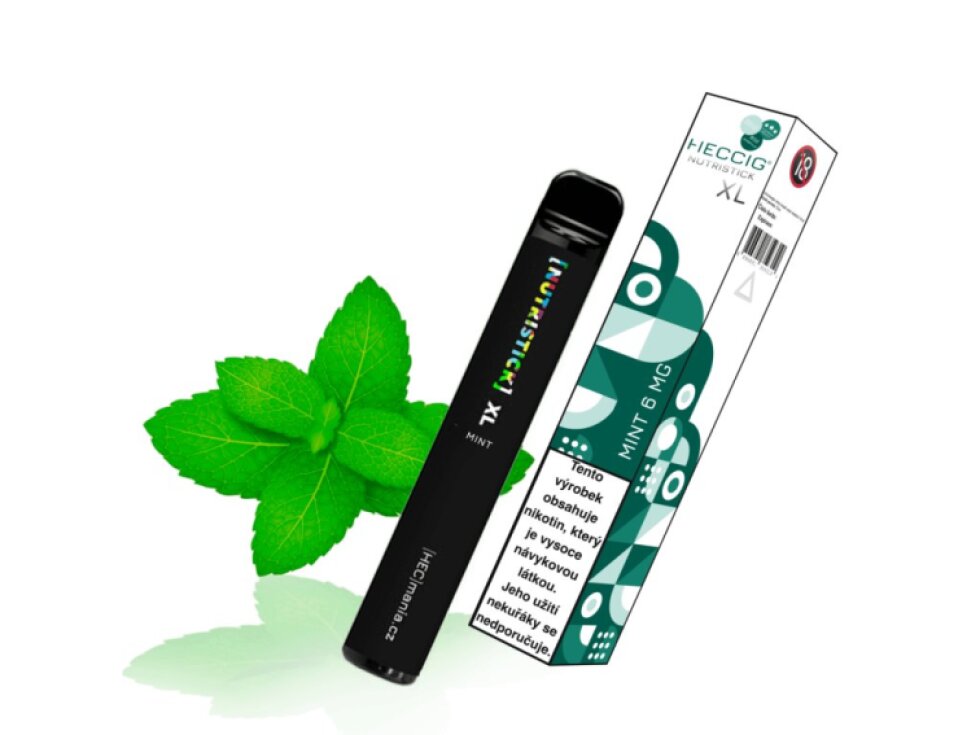 [NUTRISTICK] XL - Jednorázová elektronická cigareta - 6mg Máta