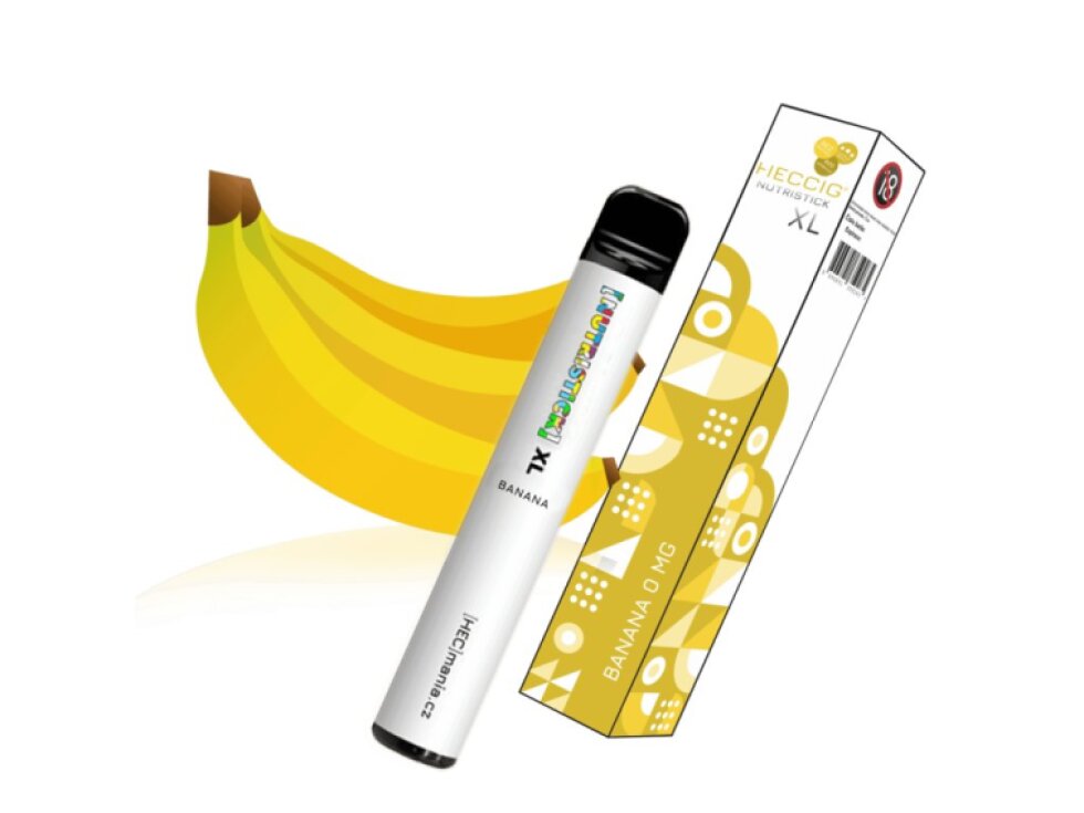 [NUTRISTICK] XL - Jednorázová elektronická cigareta - 0mg Banán