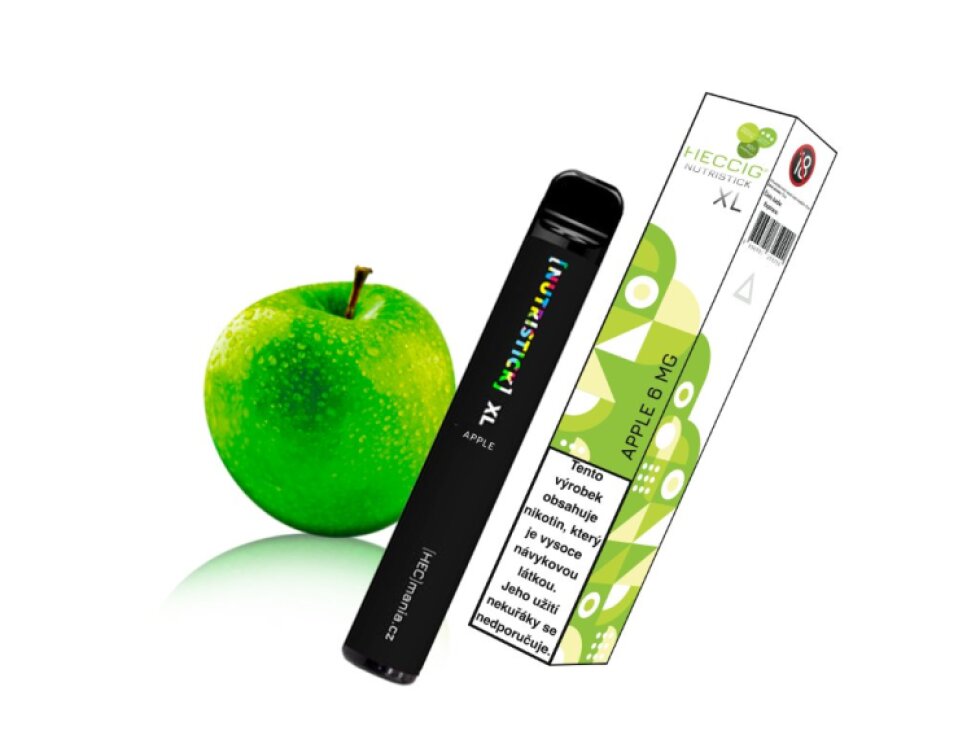 [NUTRISTICK] XL - Jednorázová elektronická cigareta - 6mg Jablko