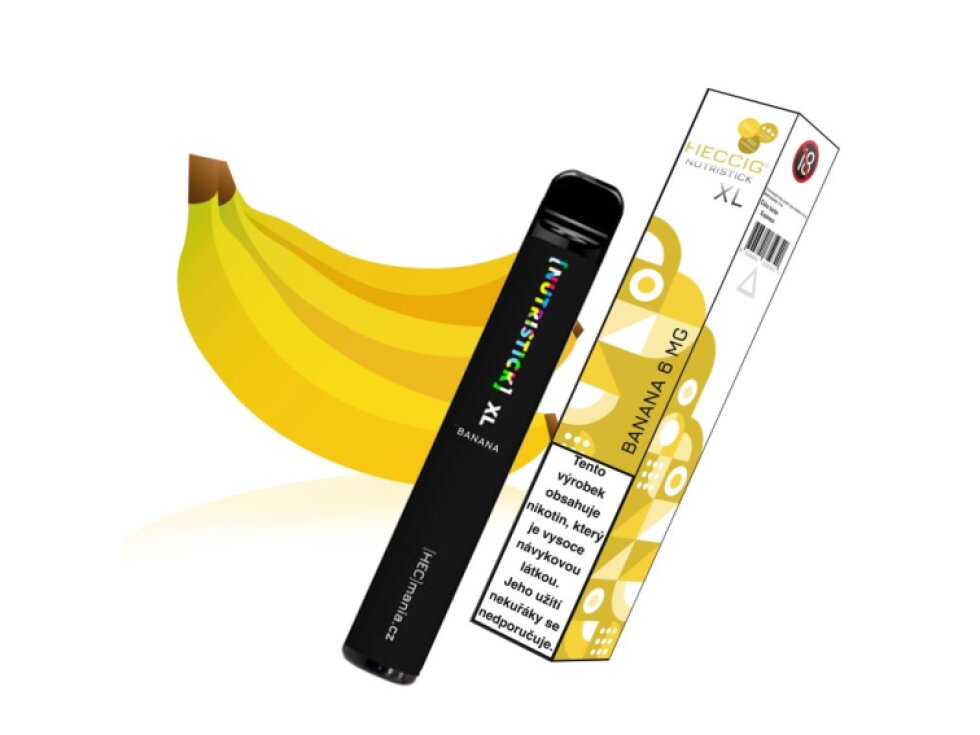 [NUTRISTICK] XL - Jednorázová elektronická cigareta - 6mg Banán