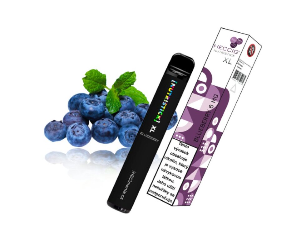 [NUTRISTICK] XL - Jednorázová elektronická cigareta - 6mg Borůvka