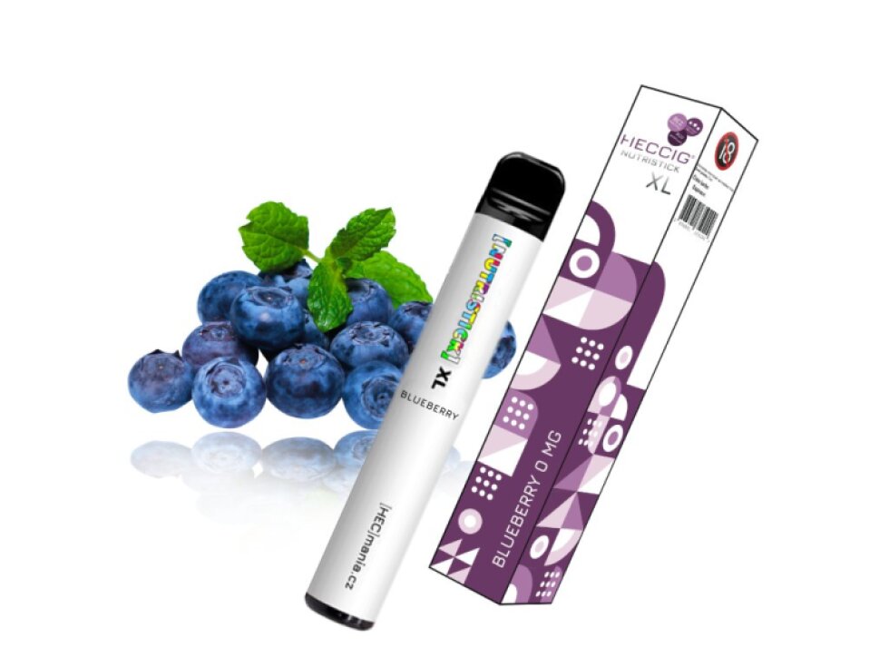 [NUTRISTICK] XL - Jednorázová elektronická cigareta - 0mg Borůvka