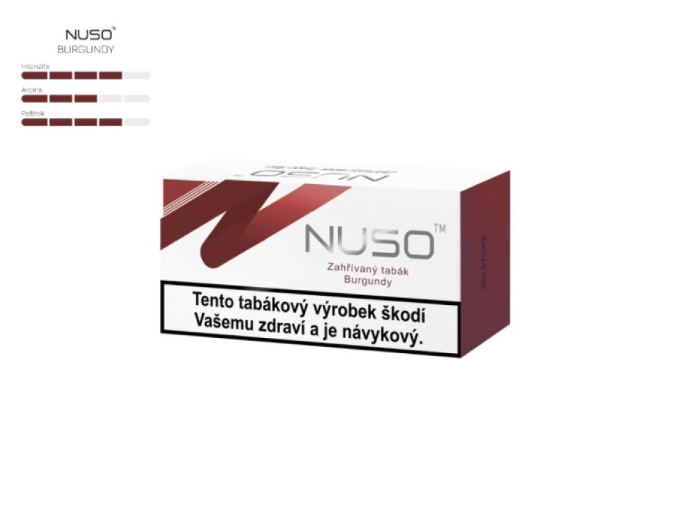 NUSO - Zahřívané náplně - karton NUSO BURGUNDLY