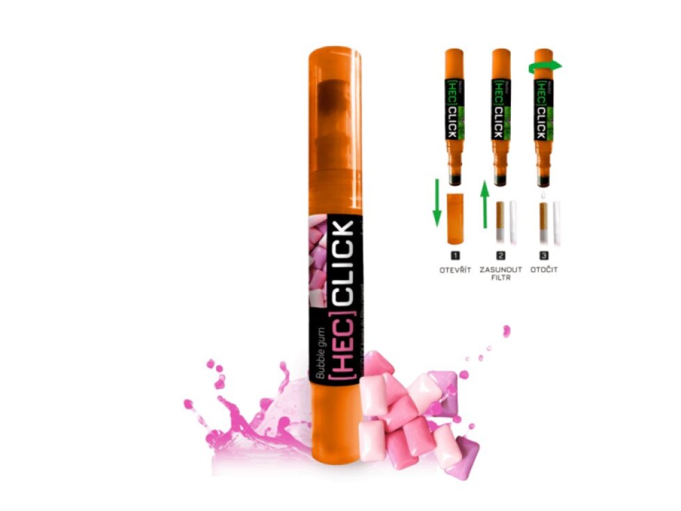 [HEC]click - Aplikátor aroma do filtrů cigaret 2ml - Bubble Gum
