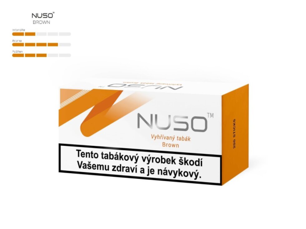 NUSO - Zahřívané náplně - karton NUSO BROWN