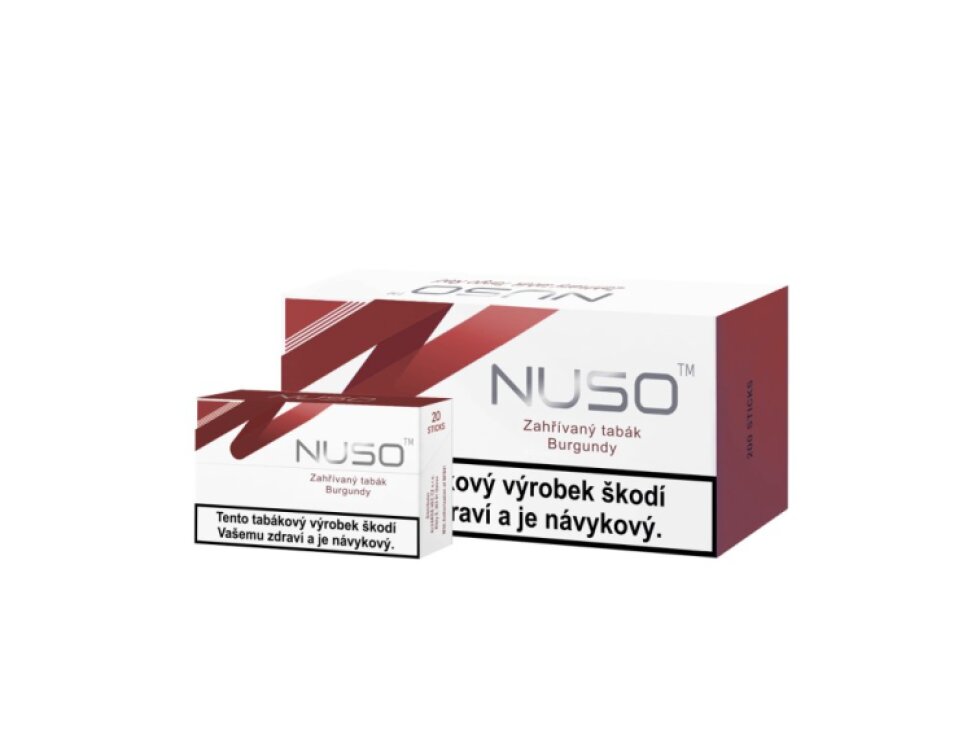 NUSO - Zahřívané náplně - karton NUSO BURGUNDLY