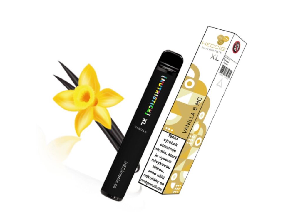 [NUTRISTICK] XL - Jednorázová elektronická cigareta - 6mg Vanilka