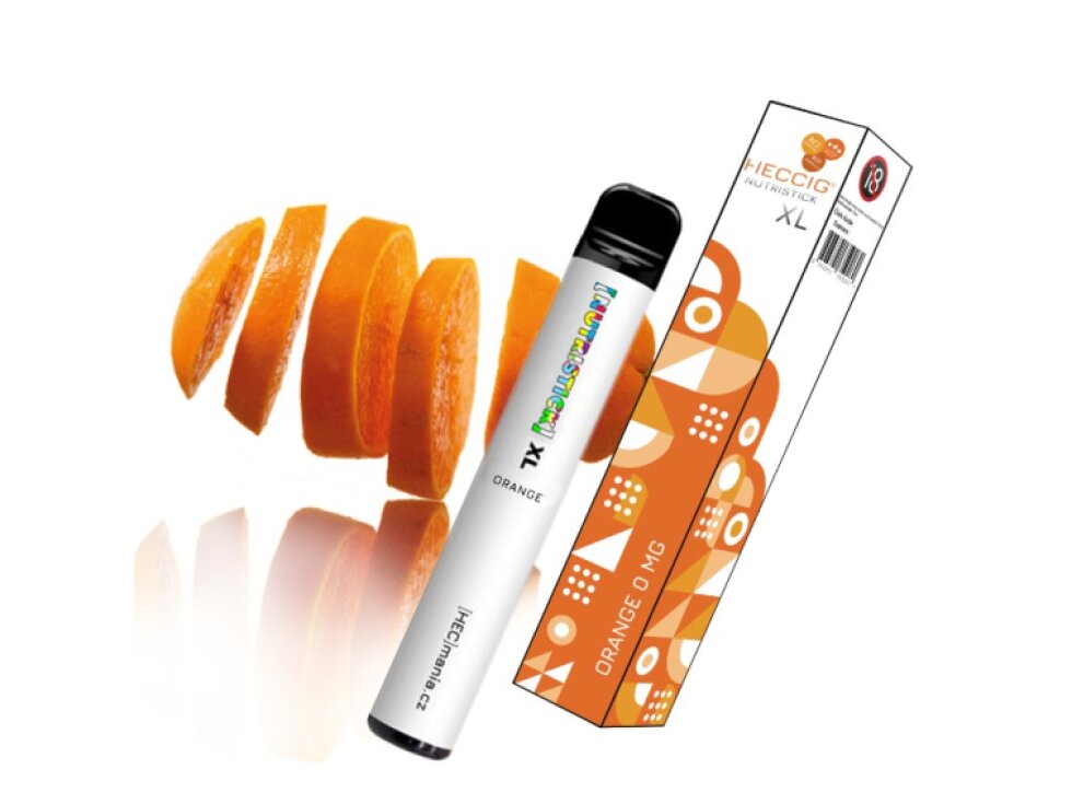 [NUTRISTICK] XL - Jednorázová elektronická cigareta - 0mg Pomeranč