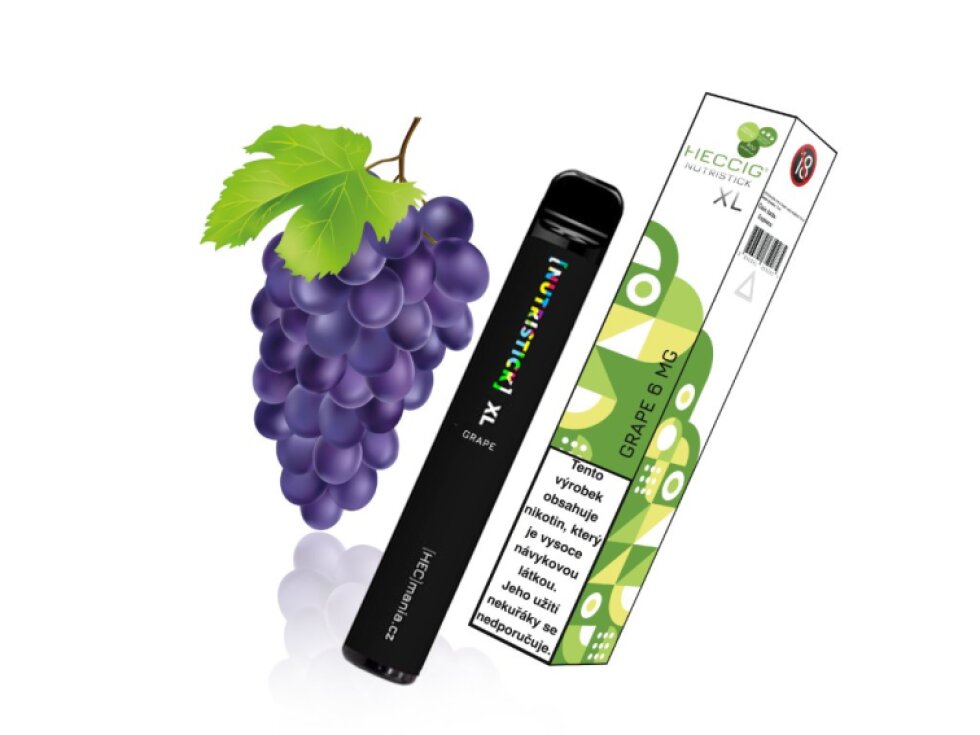 [NUTRISTICK] XL - Jednorázová elektronická cigareta - 6mg Hroznové víno