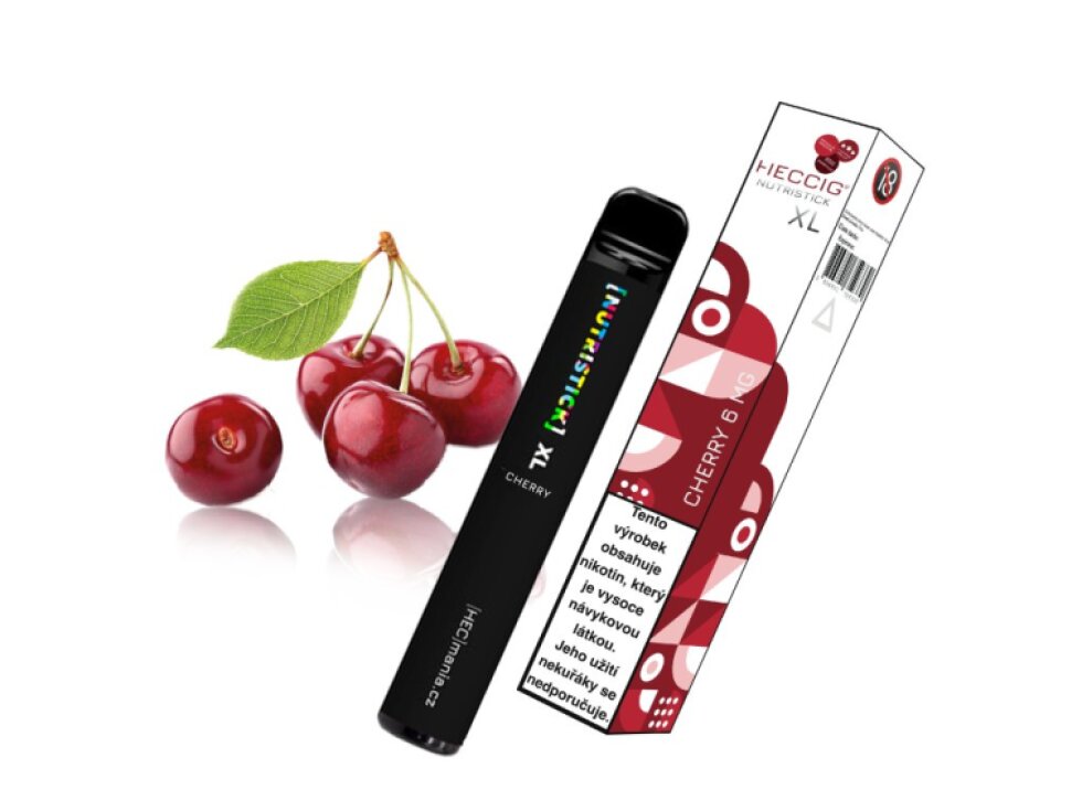 [NUTRISTICK] XL - Jednorázová elektronická cigareta - 6mg Třešně