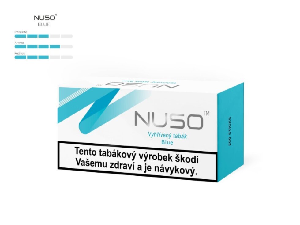 NUSO - Zahřívané náplně - karton NUSO BLUE
