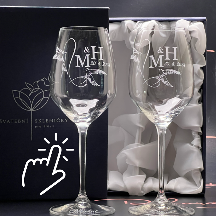 Crystalex sklenička na víno Panna Černá 550 ml 1KS