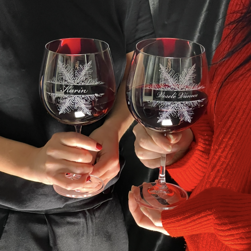 Crystalex sklenička na víno Panna Černá 550 ml 1KS