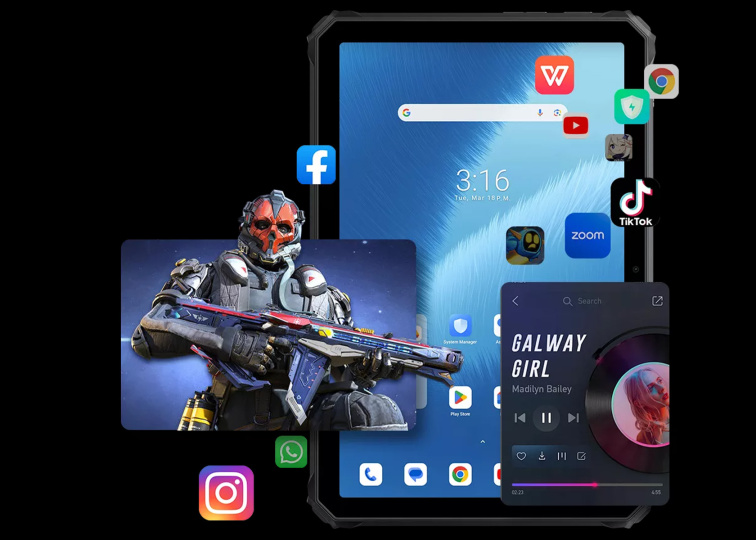 Tablet Blackview Active 7 8/128GB černý