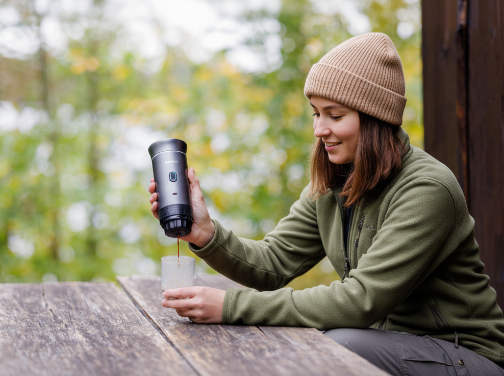 Cestovní nabíjecí kávovar ALIGATOR PortaCaffé 3v1 šedý