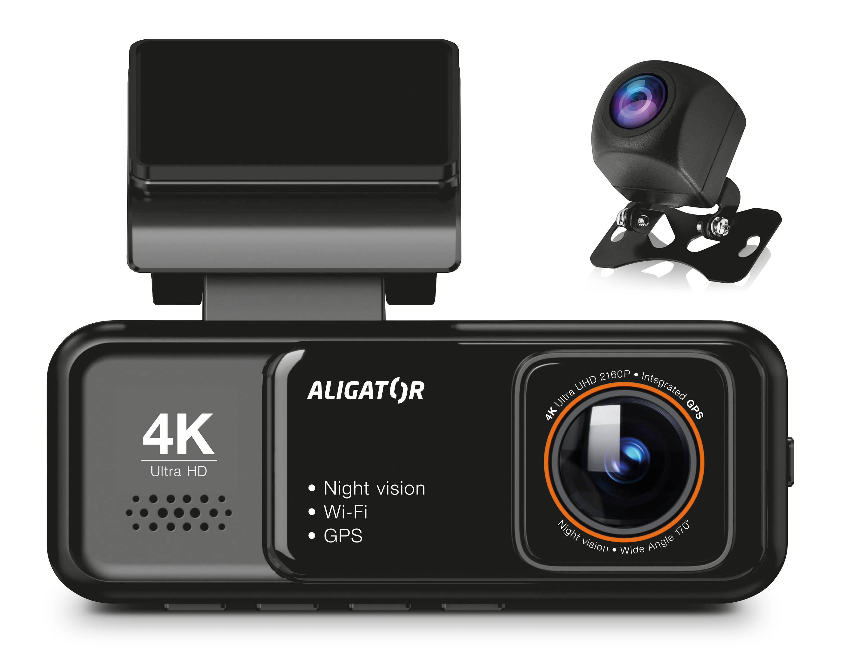 Autokamera ALIGATOR A8 přední, zadní, GPS 4K